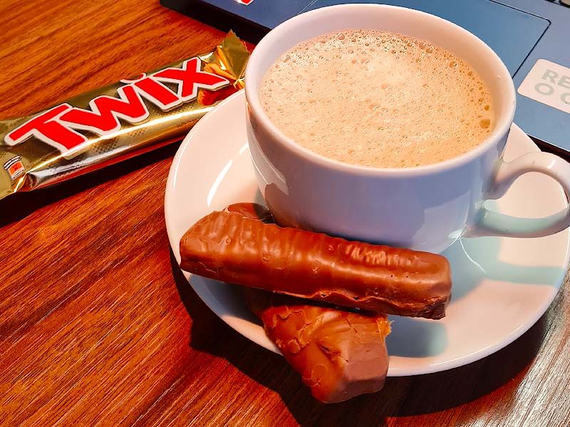 Cappuccino com chocolate